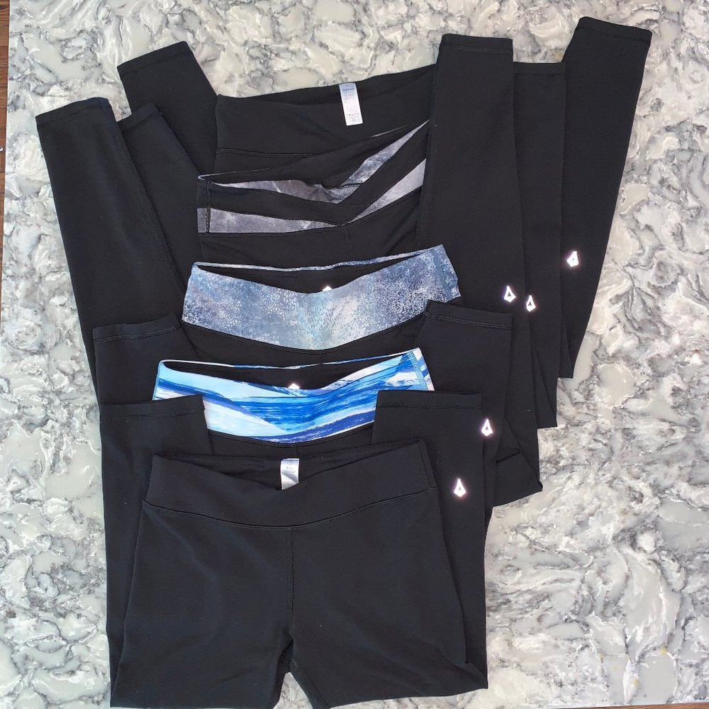 Girls Ivivva Black Leggings- Size 14 - Bundle of 5